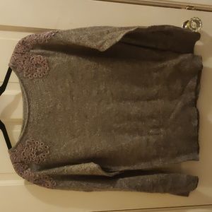 Elle Metallic Sweater Size M